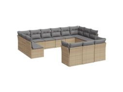 Garden Sofa Set, Garden Sofa Sets Vidaxl Bege Rattan / Vime (n/a)