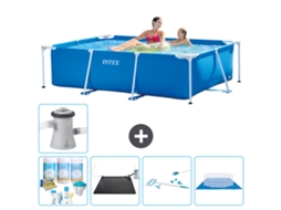 Piscina com Estrutura Retangular 220x150x60 Cm 6 peças S20814 INTEX