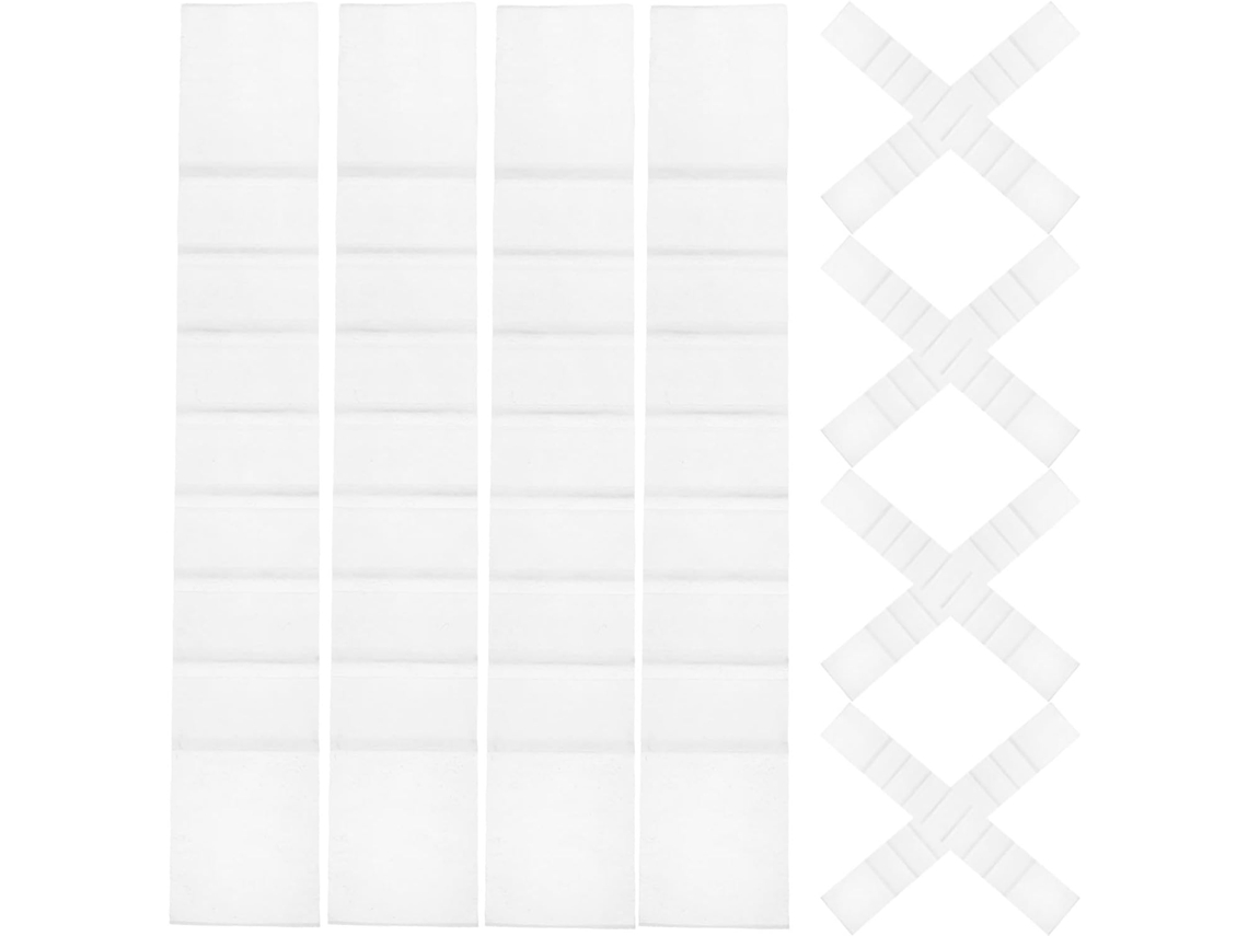 50 tiras de silicone antiderrapantes para armários, leves e práticas para pendurar roupas.