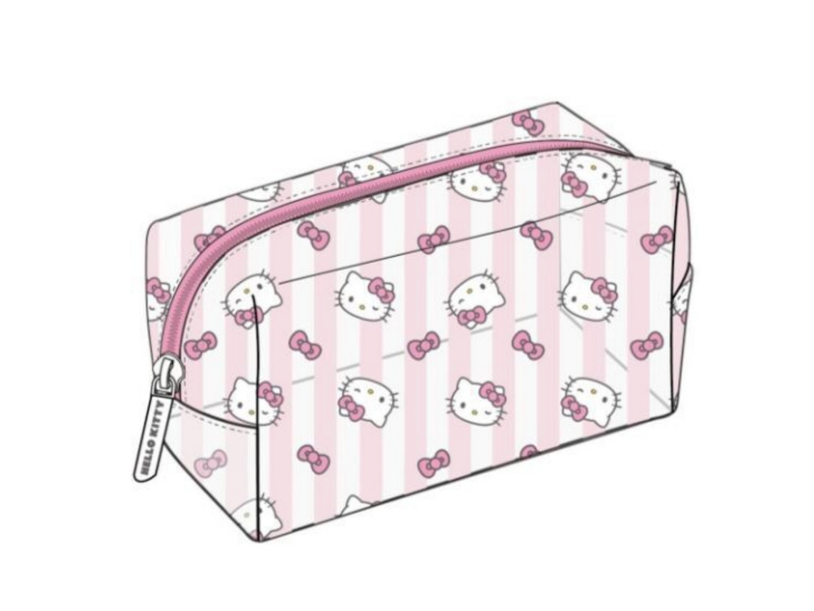 Nécessaire Hello Kitty Rosa Listrada, 15x20 Cm 86880