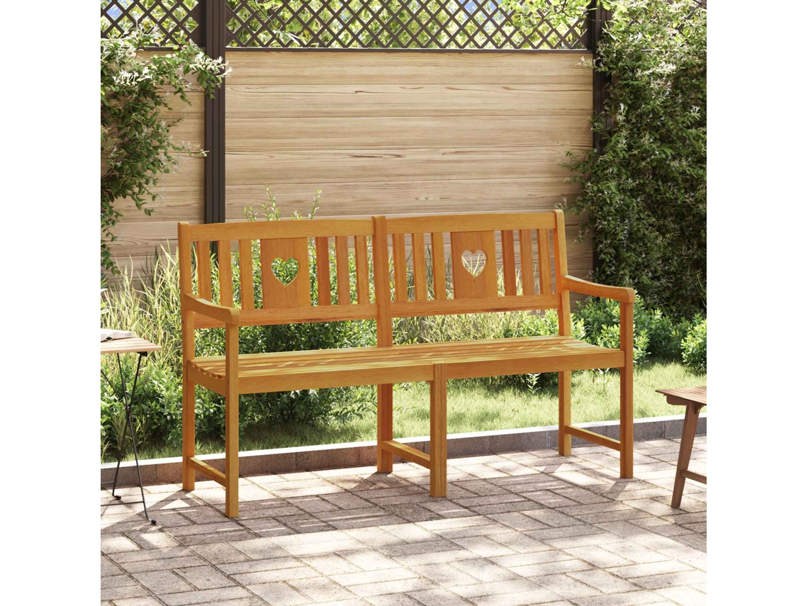 Vidaxl Banco De Exterior Natural 150 X 55,5 X 90 Cm
