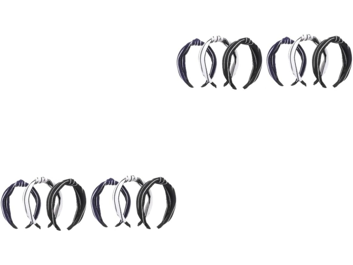 Conjunto De 6 Faixas De Cabelo Femininas Listradas Com Laço - Acessórios De Cabelo Elegantes (seleção Aleatória)
