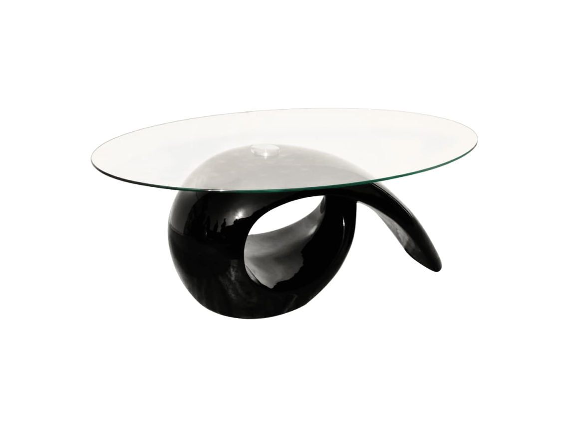 Coffee Table, Coffee Table Vidaxl Preto Vidro (n/a)