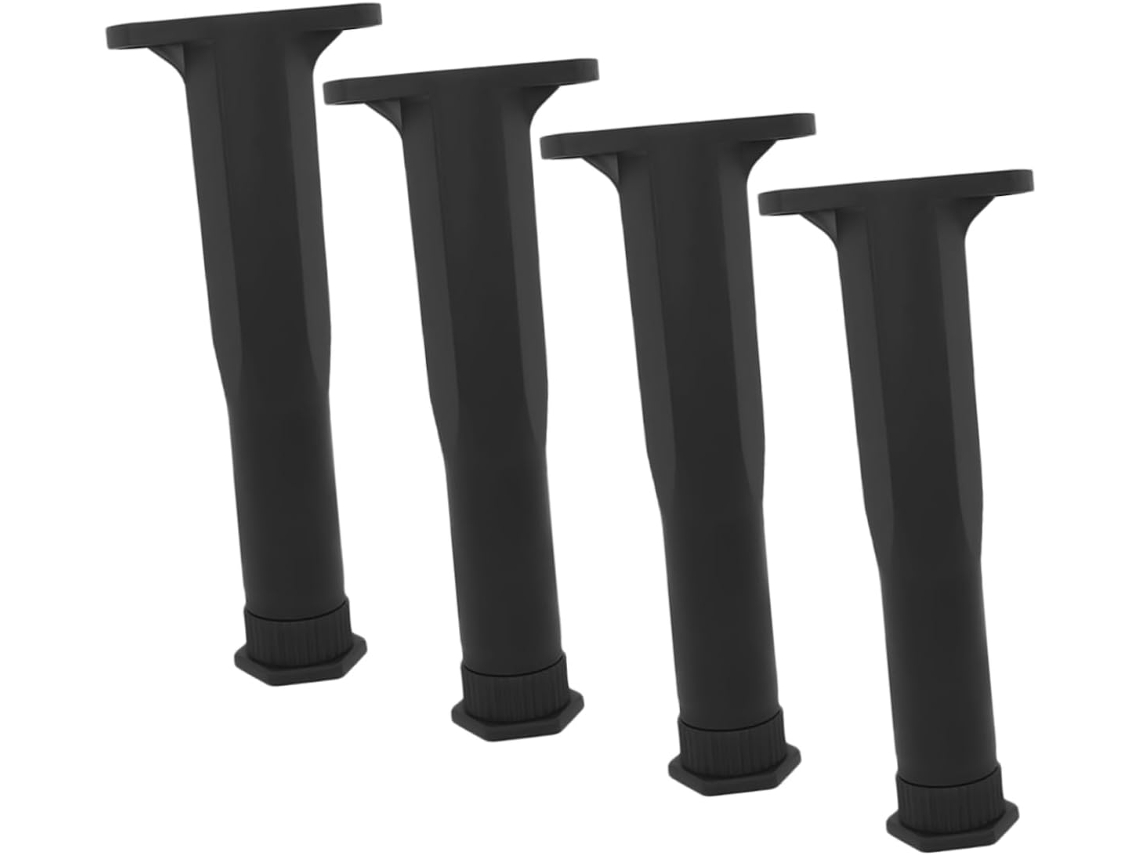 Conjunto De 4 Extensores Altura Ajustáveis Para Pés Cama, Ideais Para Móveis, Armários E Gabinetes Resistentes Duráveis