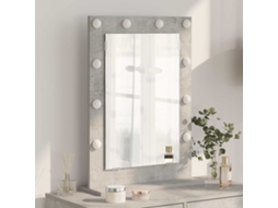 Vidaxl Espelho De Vaidade Cinzento 70 X 50 X 18 Cm Retangular