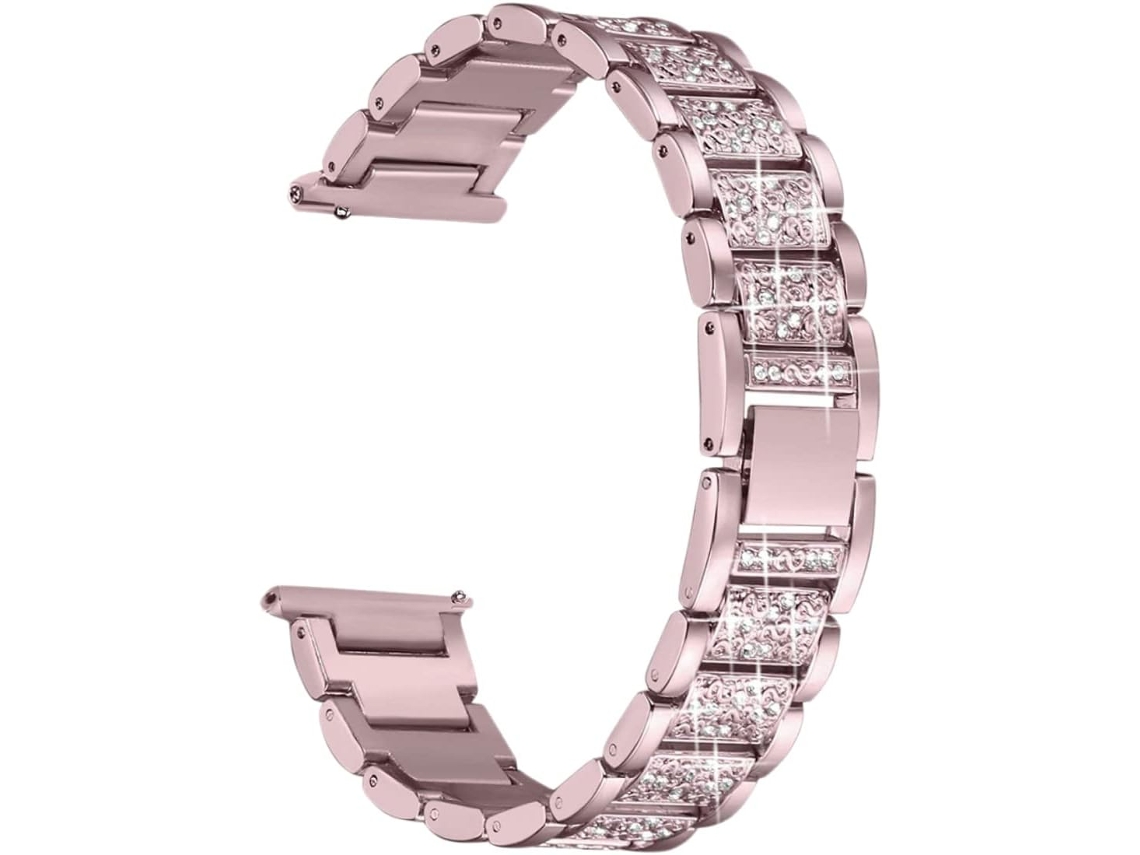 Pulseira De Metal Com Strass, Pacote 2 Unidades, Elegante E Simples,