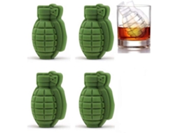 Jzk 4 X Formas De Gelo Em Silicone 3d Formato Granada, Formas Para Bolos, Moldes De Gelo Em Silicone Para Whisky, Scotch, Coquetéis, Café