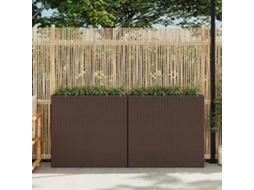 Vidaxl Floreira De Jardim Com 4 Vasos 2 Pcs Vime Pe Castanho