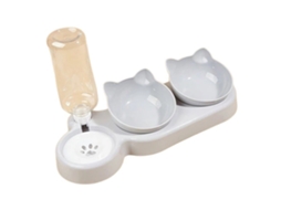 Tigela Portátil Para Água E Alimentos, 3 Em 1, Para Refeições E Hidratação Diária, Com Estrutura Estável E Limpeza Simples