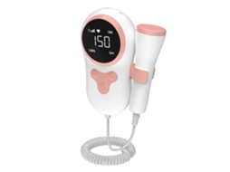 Monitor de Frequência Cardíaca Fetal Grande Tela Lcd Rosa, Ultrassom Doppler, Ideal para Uso Doméstico STELASPLEN