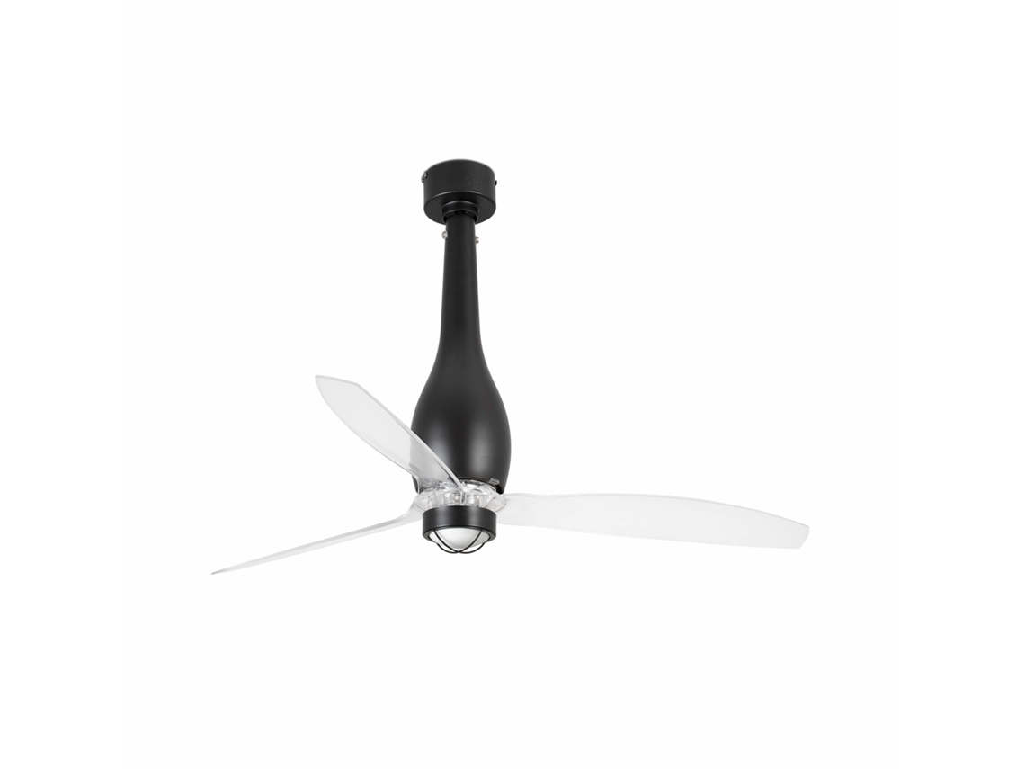 Eterfan M Led Ventilador Preto Mate/transparente Dc Faro Barcelona