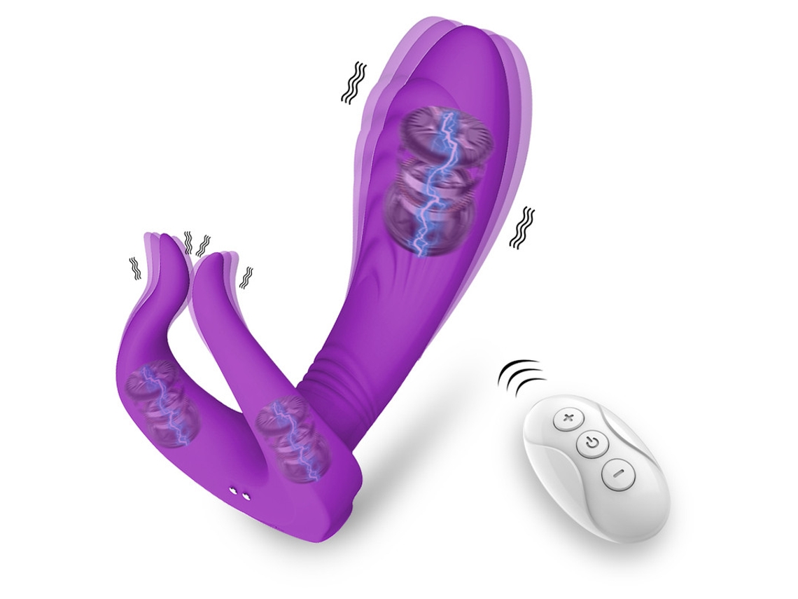 Poderoso Vibrador De Anel Peniano, Estimulador Anal Vaginal De Ponto G Para Retardar A Ejaculao (roxo)