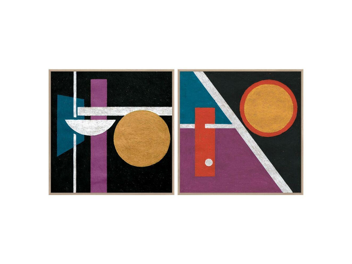Pintura Dkd Home Decor Abstrato 2 Pcs 83 X 4.5 X 83 Cm