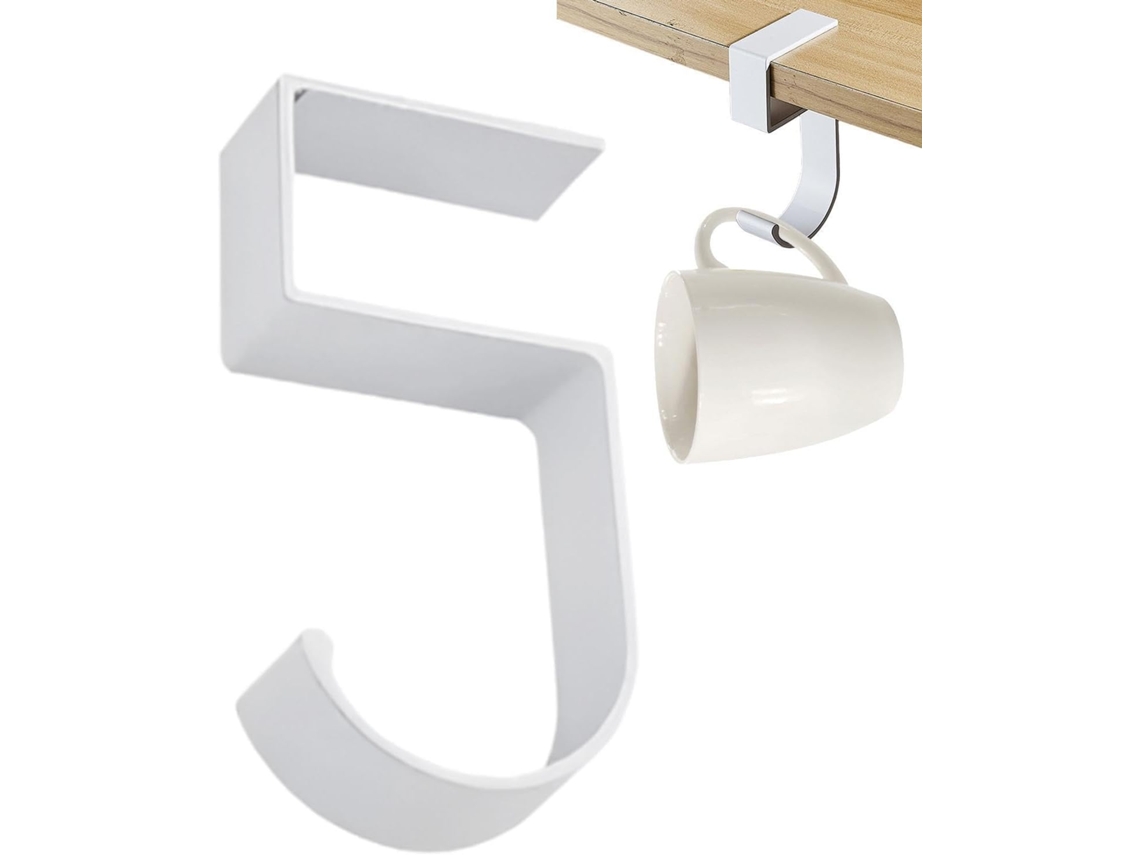 Suporte De Mesa Para Bolsas - Suporte Para Fones De Ouvido Embaixo Da Mesa - 5 Ganchos Multifuncionais -