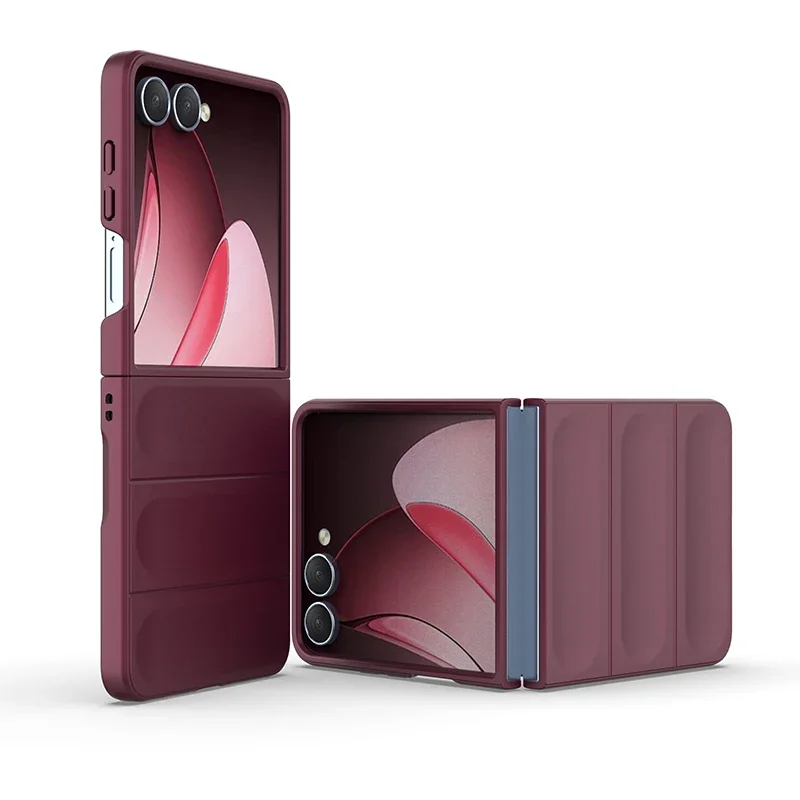 (borgonha, Galaxy Z Flip4) Capa Rígida Fosca De Luxo Para Celular, Com Estrutura Protetora Espessa E Macia À Prova De Choque.