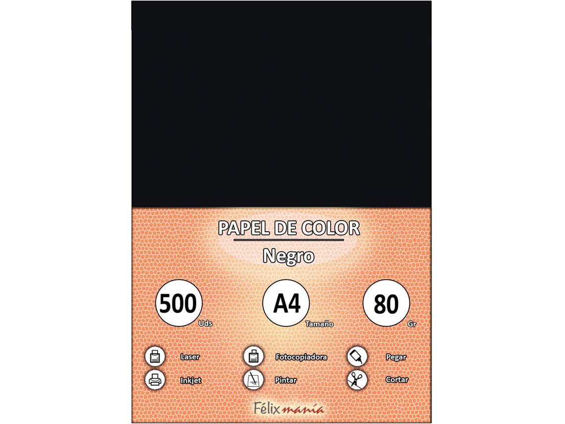 Papel 80Gr A4 Preto 500 Folhas