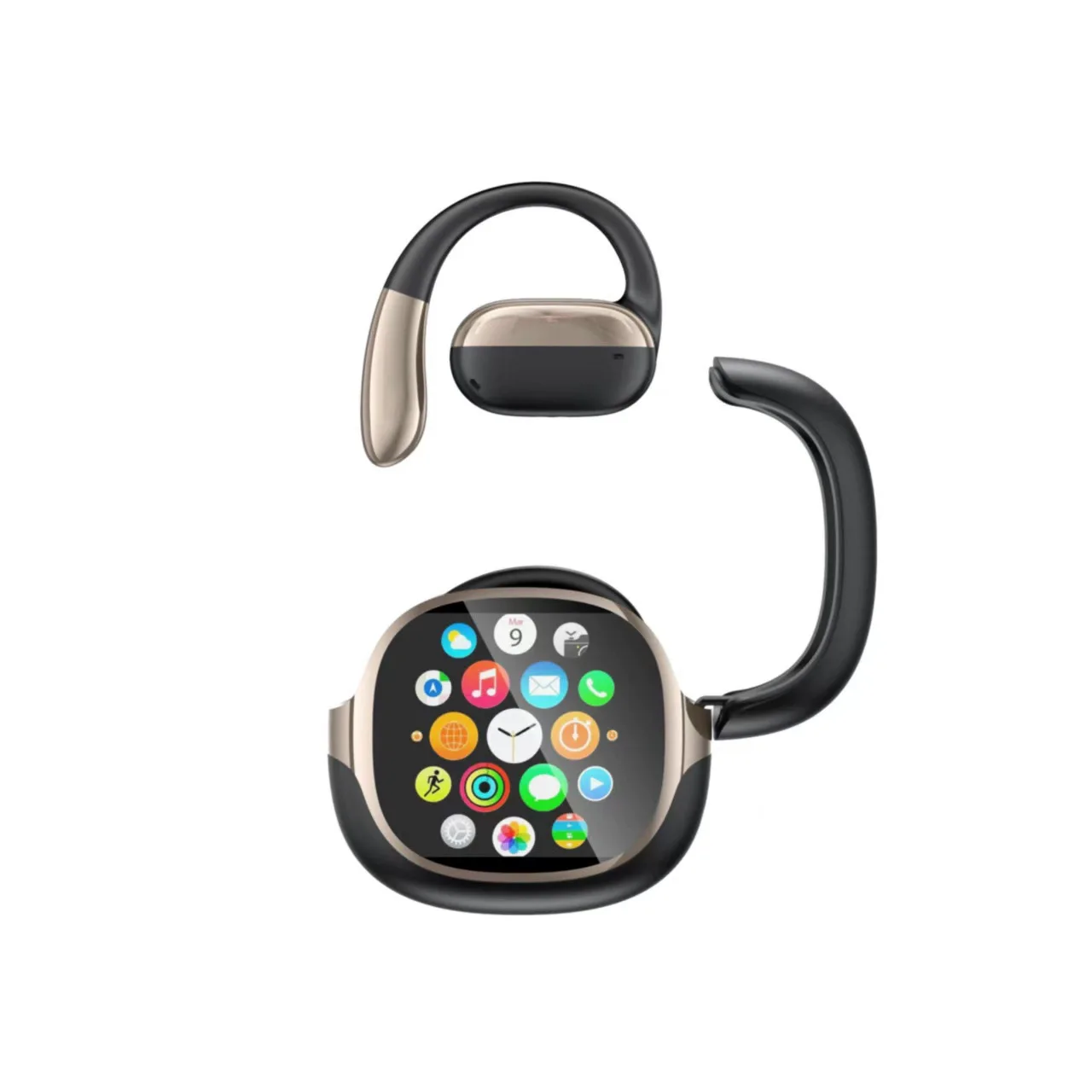 Fones De Ouvido Bluetooth Com Gancho Auricular, Tradução Por Ia E Tela Sensível Ao Toque Colorida De 5,4 Polegadas.