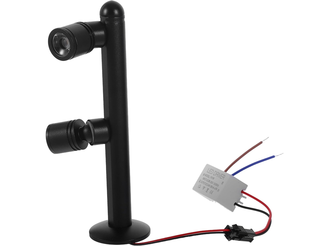 Refletor Led Interno Em Alumínio Preto Para Vitrines E Plantas, Desempenho Estável, Baixa Reflexão.