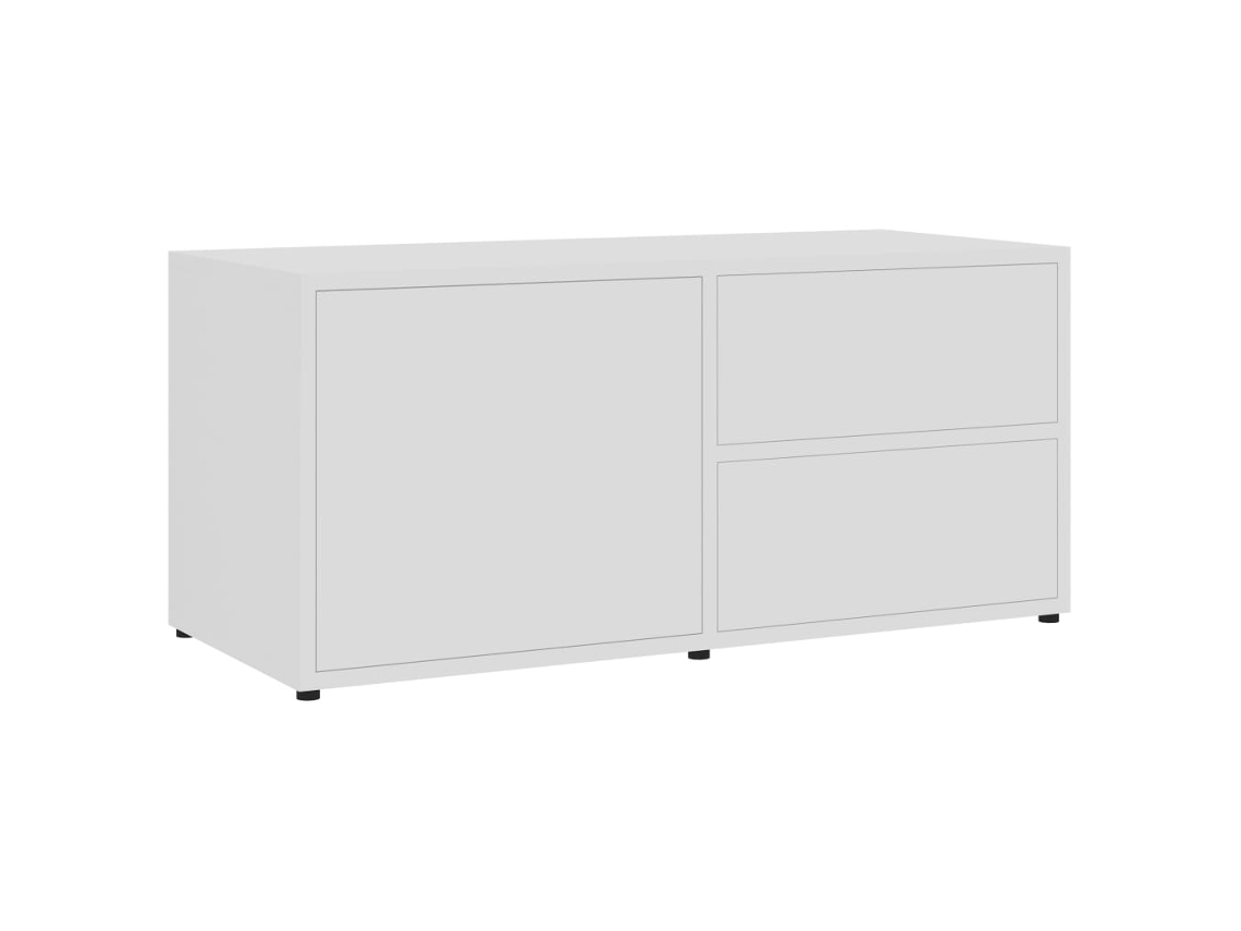 TV Móvel 80x34x36 cm Derivada da Madeira Branca MAISON EXCLUSIVE