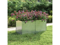 Vidaxl Canteiro Elevado De Jardim 160x80x77cm Aço Galvanizado Prateado