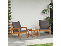 Vidaxl Conjunto Bistro 3 Unid. Castanho Madeira Sólida De Acácia