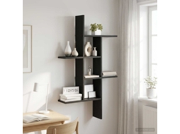 Vidaxl Prateleira De Parede Carvalho Preto 61 X 15 X 102 Cm