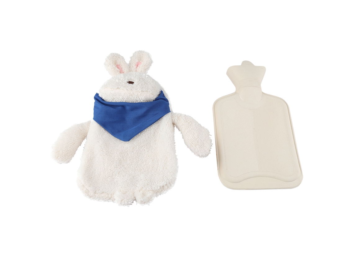 Laxiscreed Bolsa De Água Quente Em Forma De Coelho Branco, Ideal Para Crianças Com Isolamento