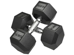Halteres Ferro Fundido 2x12,5kg Borracha