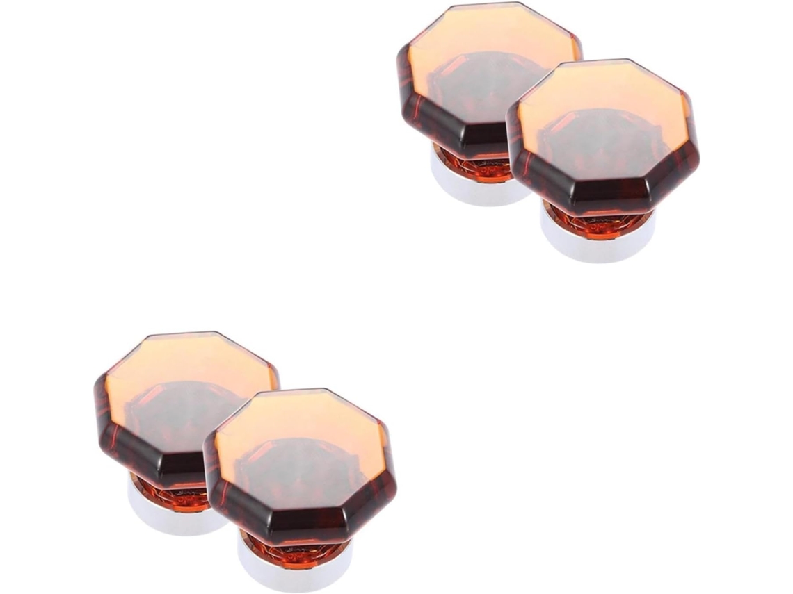 Osaladi Conjunto De 4-puxadores Octogonais Cristal Artificial Para Gavetas, Guarda Roupas, Armários De Banheiro E Portas
