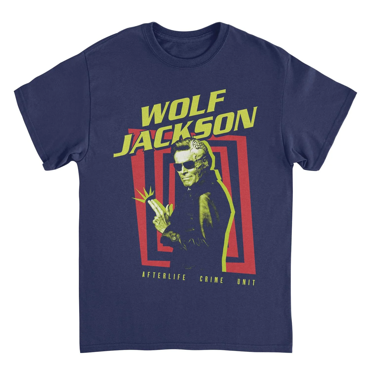 Unisex Adult T-shirt Rockinstone Beetlejuice Wolf Jacksonsizel