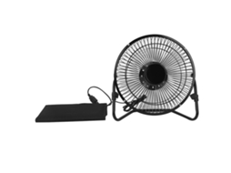 Ventilador Solar Portátil Usb 8w com Carregador de Celular
