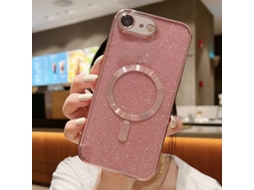 Capa De Tpu Para Iphone 16e - Glitter - Acabamento Eletroplástico - Magsafe