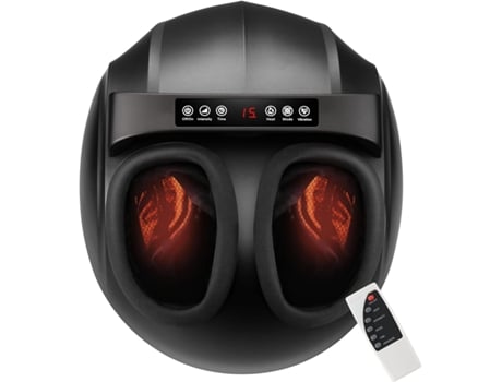 Massageador de pés com calor, amassamento profundo, acupressão e muito mais.