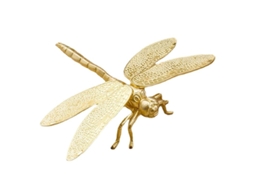 Sculptura De Libélula Em Latão Miniatura Ornamento Moderno Para Sala De Chá Escritório Prato De Chá Presente 95mmx67mm Oro
