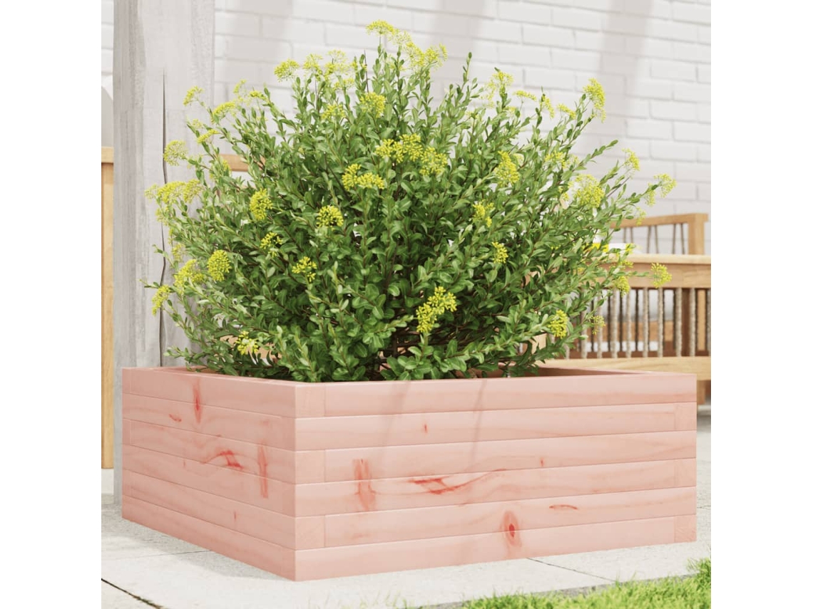 Vidaxl Vaso/floreira De Jardim 60x60x23 Cm Madeira De Douglas Maciça
