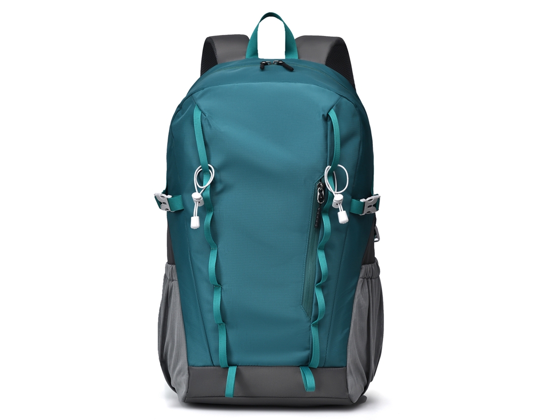 Mochila multifuncional impermeável com grande capacidade para caminhadas e montanhismo (azul petróleo).