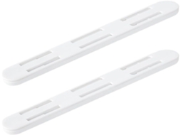 Conjunto De 2 Trilhos Deslizantes Plástico Branco Para Gavetas E Organizadores Armários Cozinhas, 26, 4cm