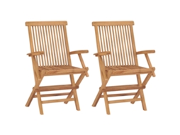 Folding Chair, Folding Chairs Vidaxl Marrom Teca (n/a)