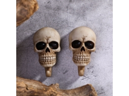 Adereços de Halloween, Ganchos de Caveira Vintage, Ganchos de Armazenamento, 2 Peças BRILVIBERA