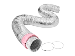 Mangueira de Ventilação Do Secador VEVOR Duto Flexível Isolado de 254 Mm 7 62 M de Comprimento