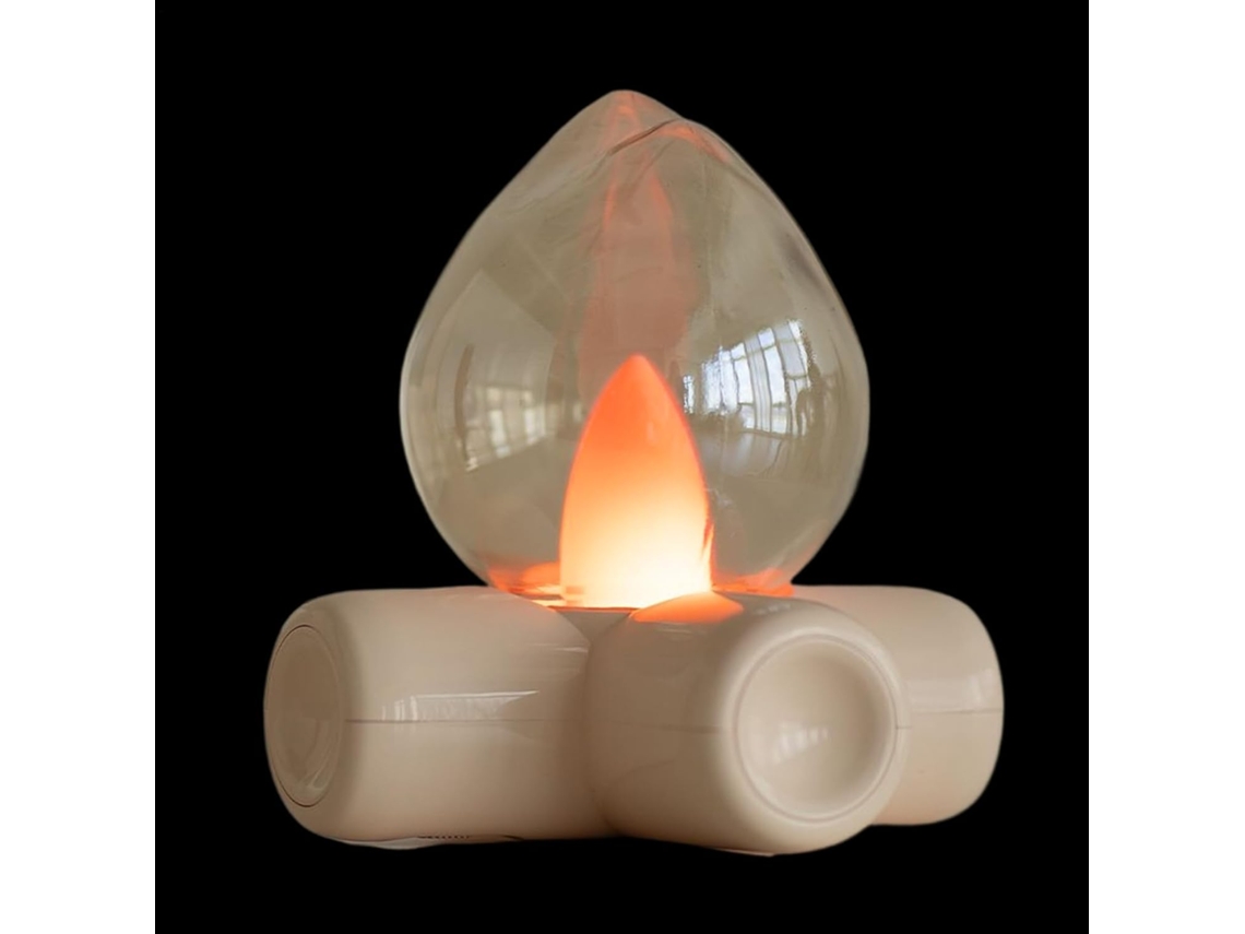 Abajur de mesa para quarto, luz ambiente, estilo fogueira