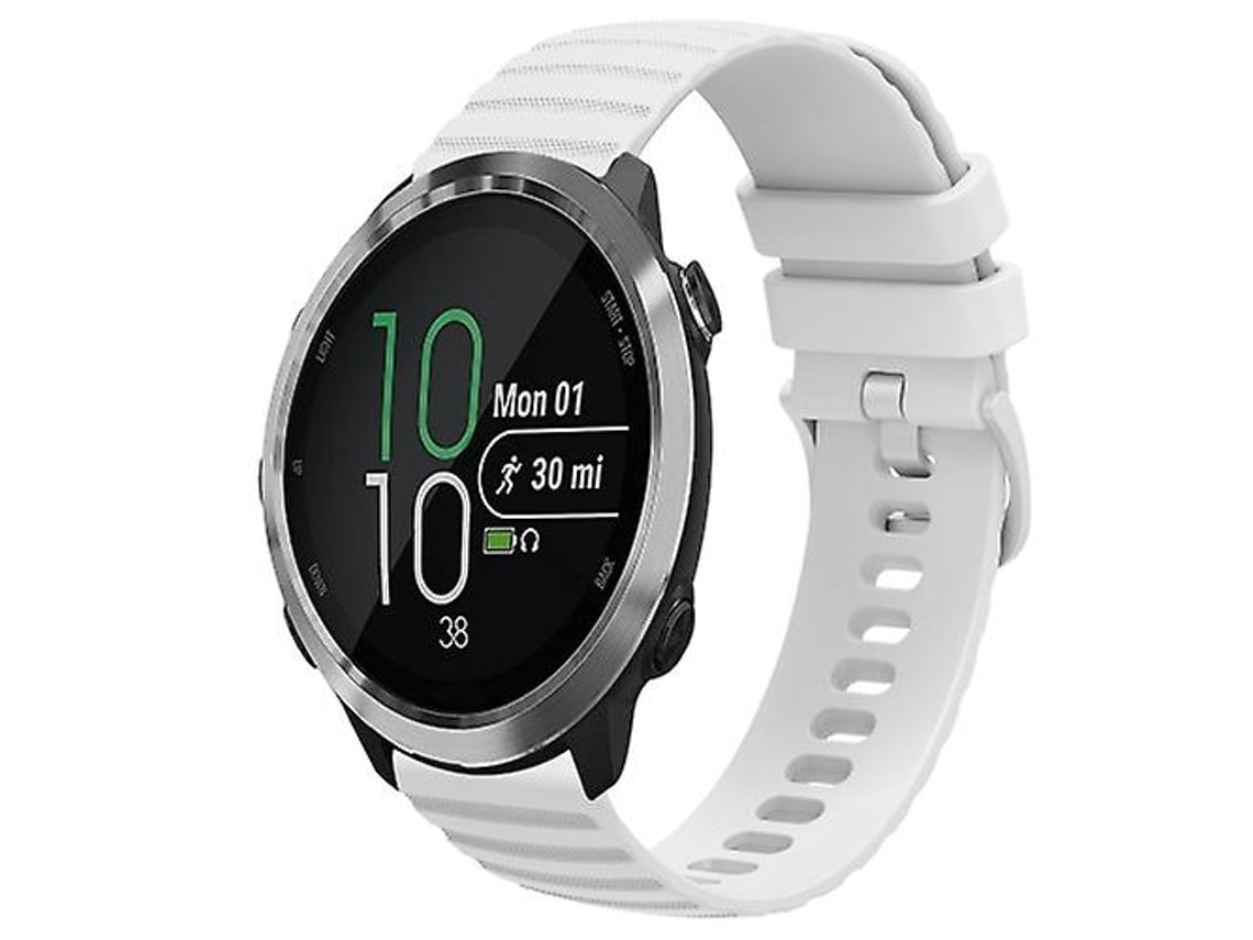Lurelia Pulseira De Silicone 20 Mm, Compatível Com Garmin Forerunner 645 Music, Cor Branca