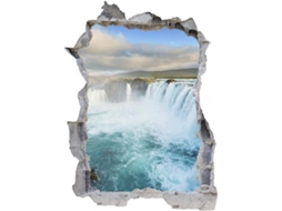 Adesivos de parede Cachoeira Selvagem Paisagem Adesivo Adesivo Mural Para Salão De Beleza Quarto Cozinha Escritório Adulto Criança 70x110cm