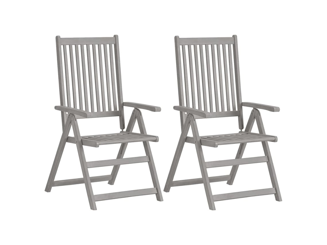 Maison Exclusive - Cadeiras Jardim Reclináveis C/ Almofadões 4 Pcs Acácia Maciça
