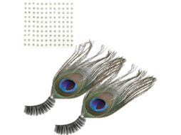 Cílios Postiços Com Penas De Pavão - Estilo Clássico E Elegante - Leves E Fáceis De Usar