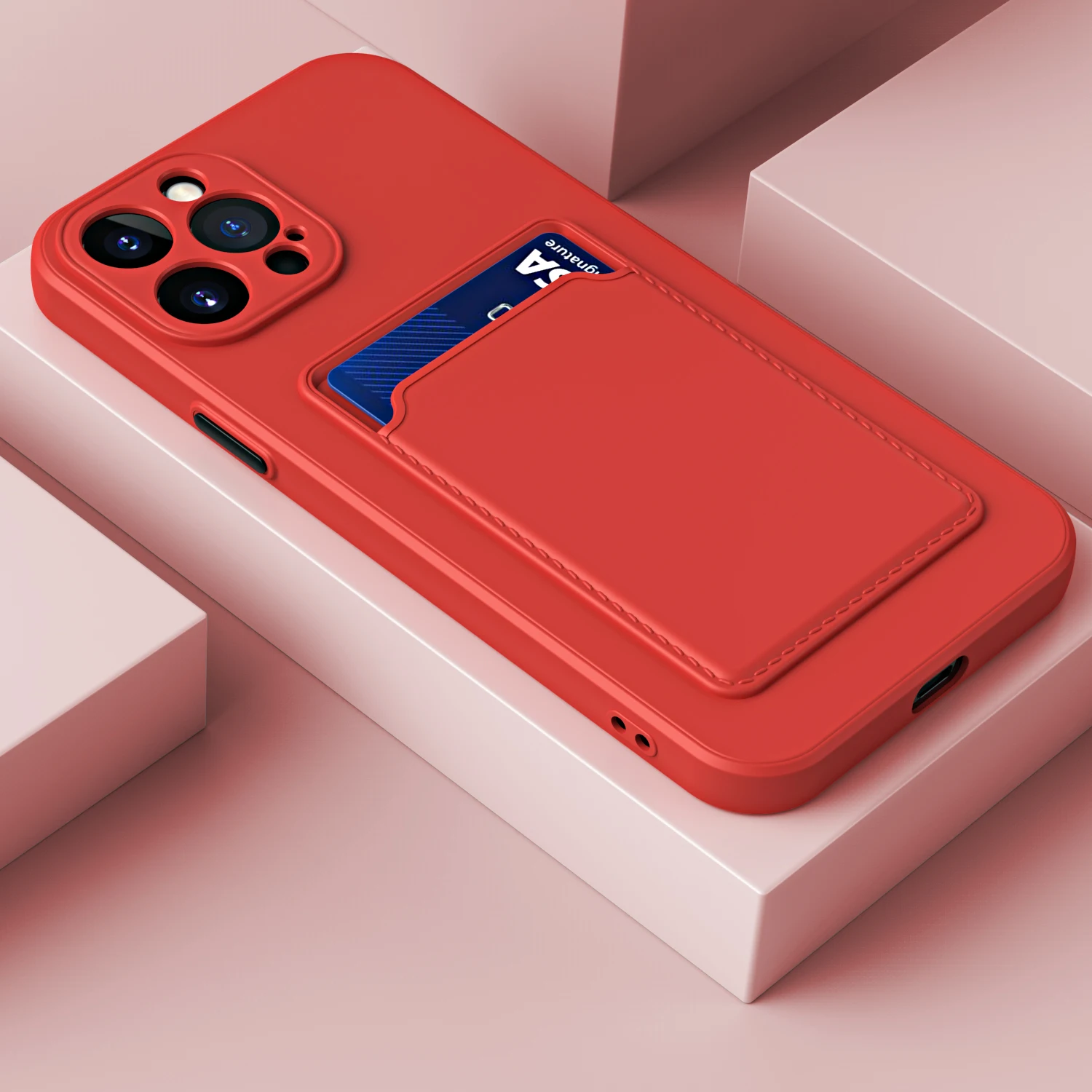 (amsterdã 11 Pro Vermelho De 5,8 Polegadas) Capa Elegante Estilo Carteira Com Compartimento Para Cartões, Feita De Material Tpu Macio.
