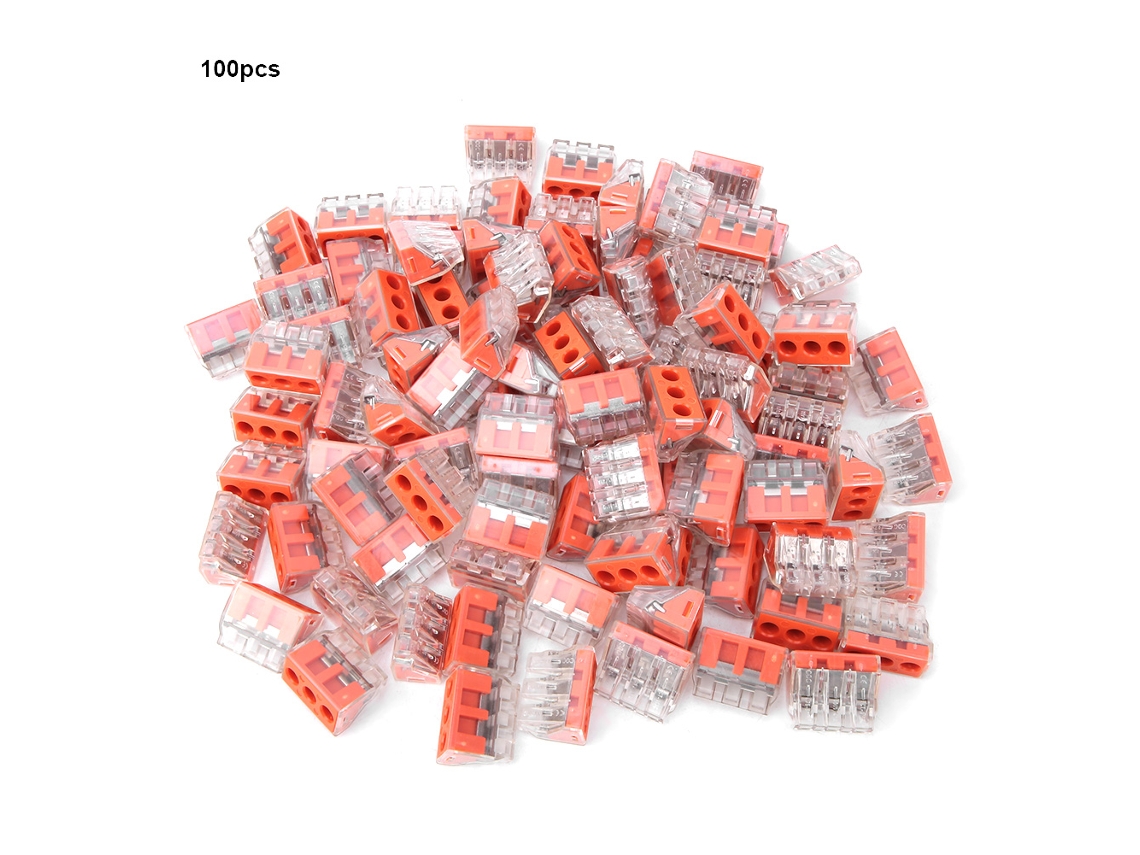 Conectores de cabo AWTS de 3 vias de pressão com blocos de terminal PCT 103D 100 peças S/MARCA