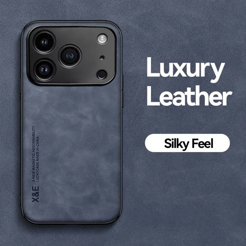 Capa De Luxo Em Couro Genuíno Para Iphone 13 Pro (azul), Capa Protetora À Prova De Choque.