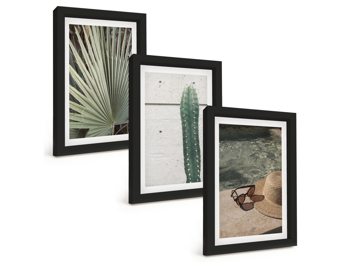 Composição De Quadros Acessórios Para Plantas Tropicais Espelharte (3 Peças 20x30 Cm)