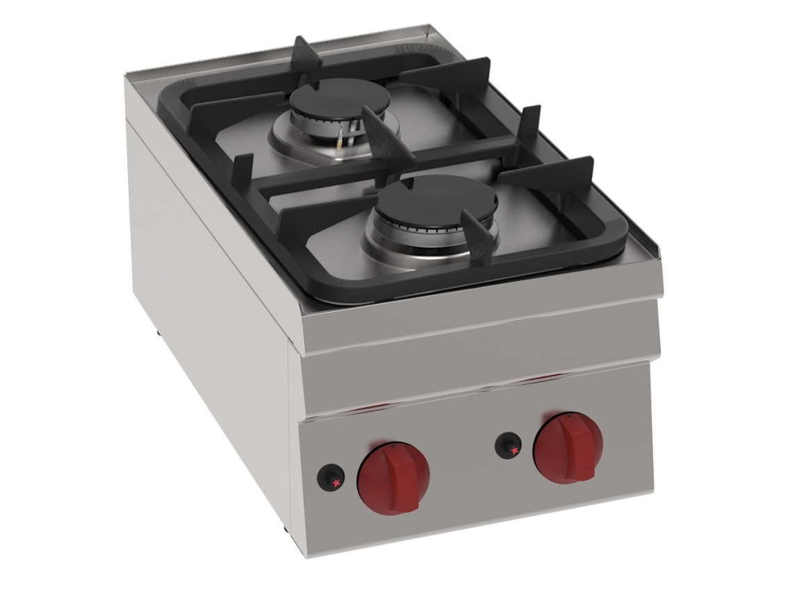 Fogão A Gás 2 Fogos De Bancada 350x600x280 Mm 6,6 Kw 33100311 Eurast